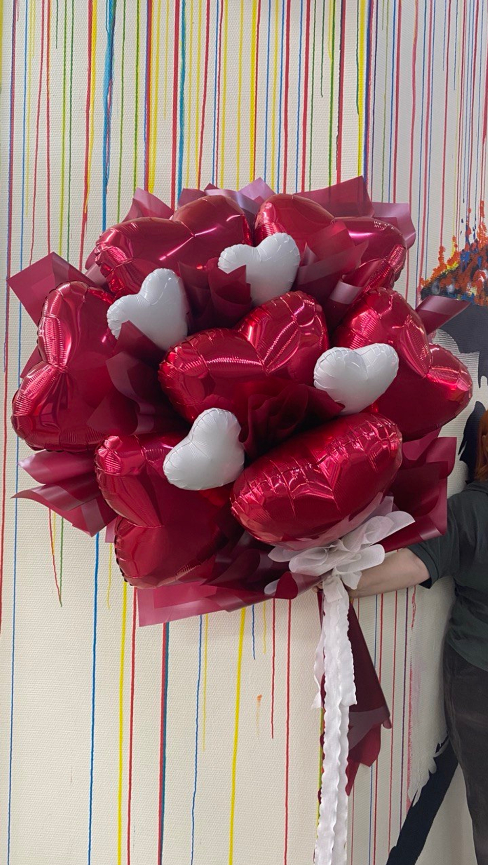 Огромный букет из 7 сердец