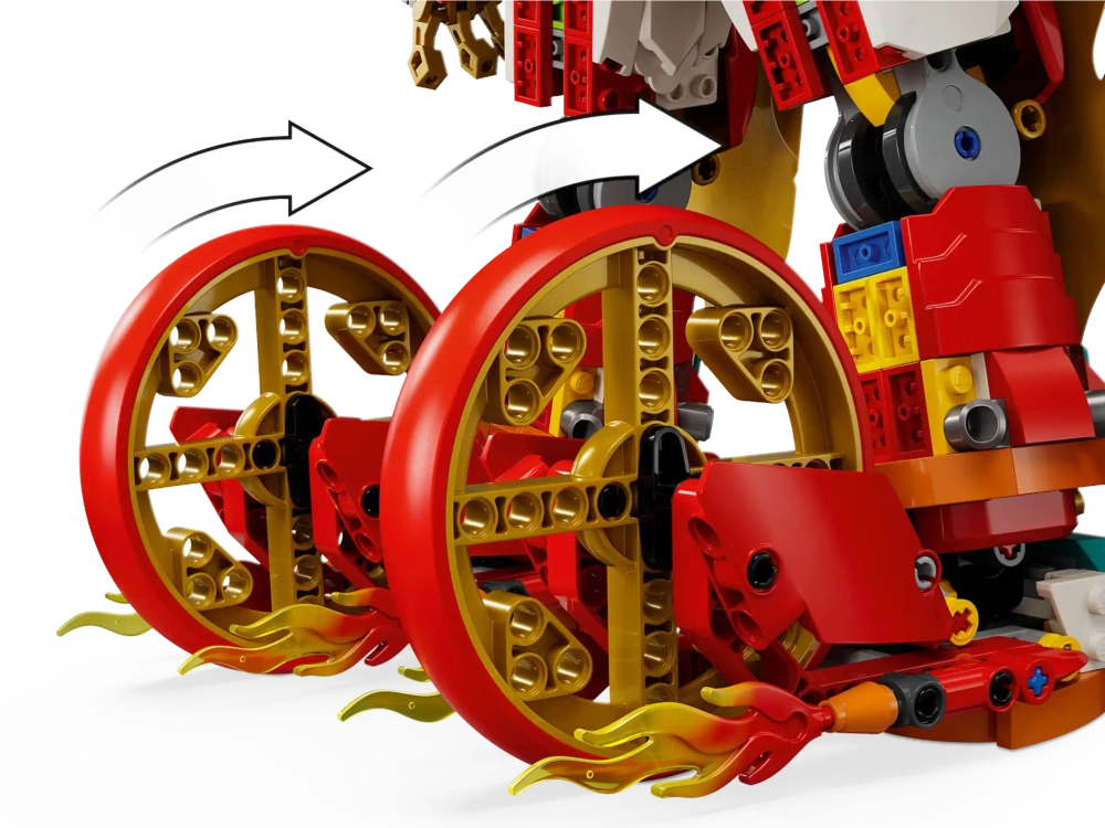 Конструктор LEGO Monkie Kid 80057 Боевой робот Нежы "Огненное кольцо"