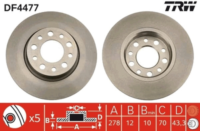 TRW - DF4477-TRW - Brake Disc