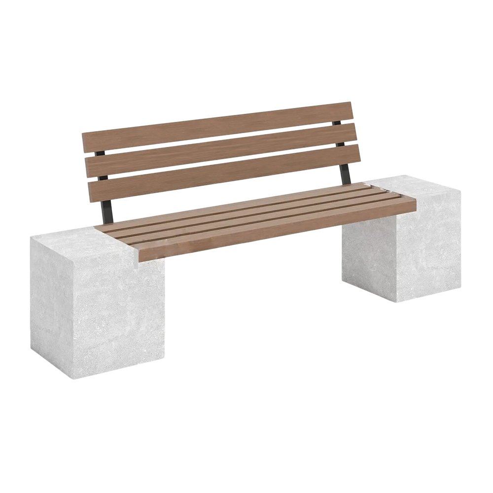 Скамья парковая «Беррет» со спинкой