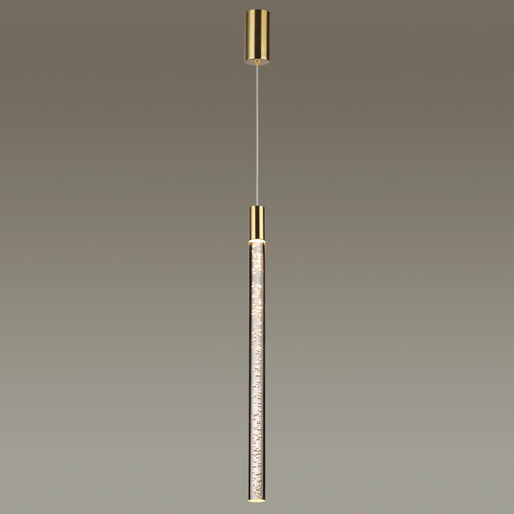 4369/5L HIGHTECH ODL23 267 полированное золото/акрил с пузырьками Подвесной св-к IP20 LED 4W 200Лм 3000K SPARKY
