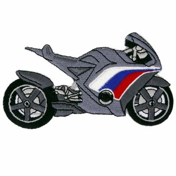 Нашивка Мотобайк 110Х60 (серый)