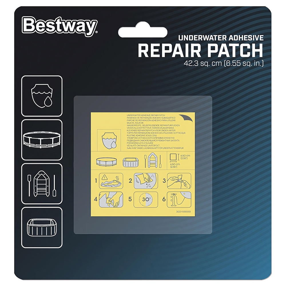 Заплатки ремонтные водостойкие самоклеящиеся 6,5*6,5см 10шт 62091 Bestway