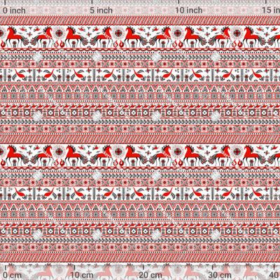 Лошади, птицы, солнце, цветы. Мезенская роспи by Irina Skaska 625 DPI