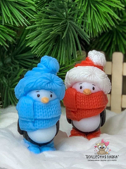 Силиконовая форма Пингвин в одежде