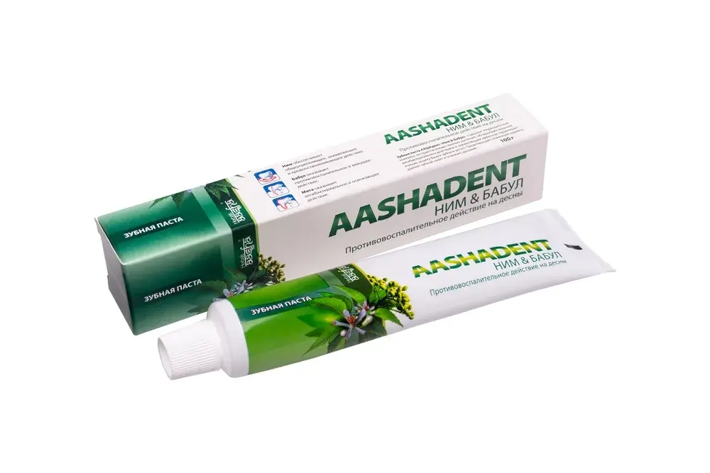 Зубная паста "Ним-Бабул", 100гр Aasha Herbals Индия