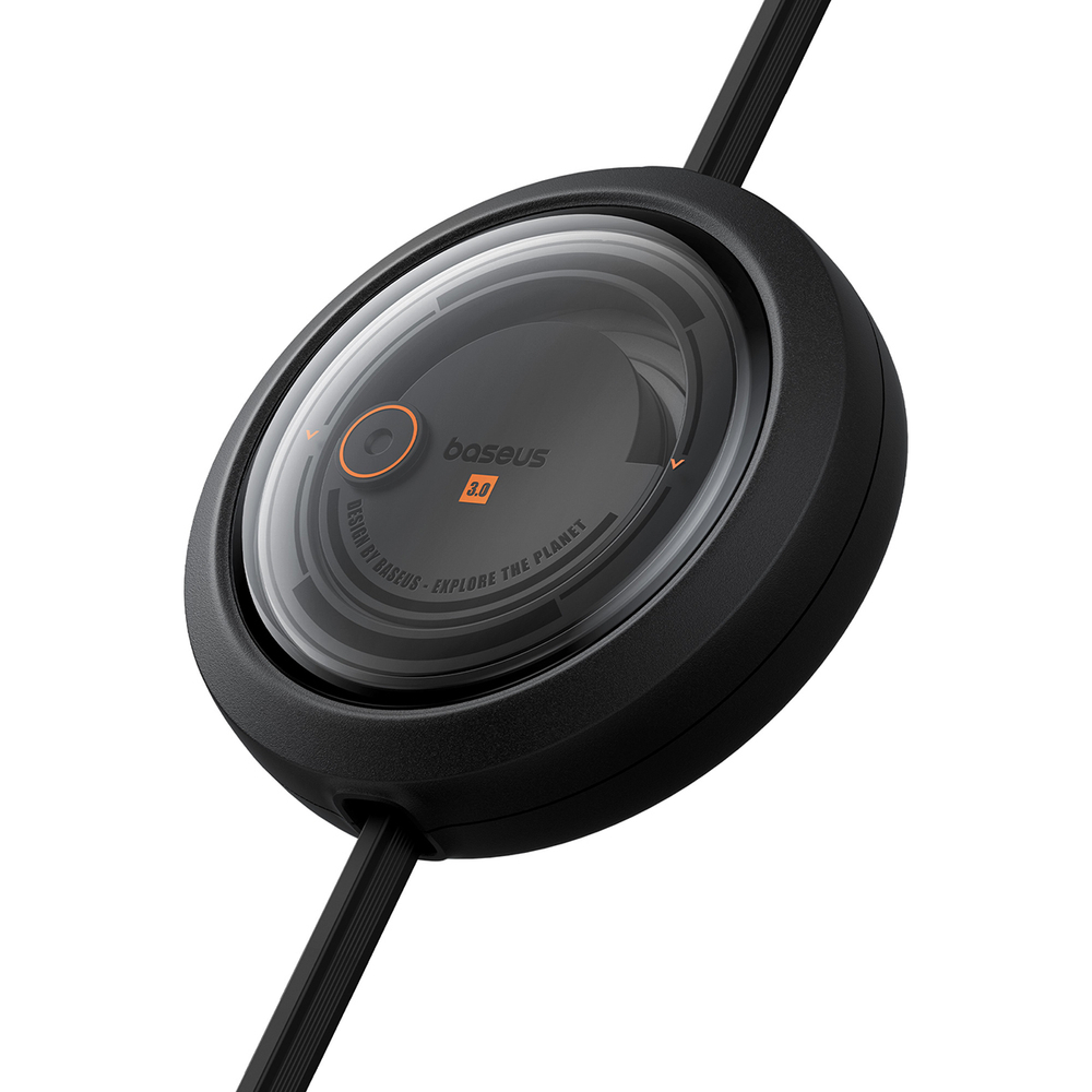 Кабель USB-C - C+L+M Baseus Free2Draw Retractable Crystal Charging+Data 100W 1.1m - Cluster Black
