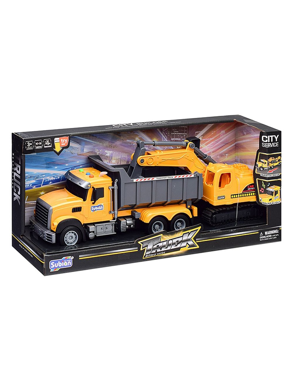 Игрушка Машина Самосвал с гусеничным экскаватором (S977-39)