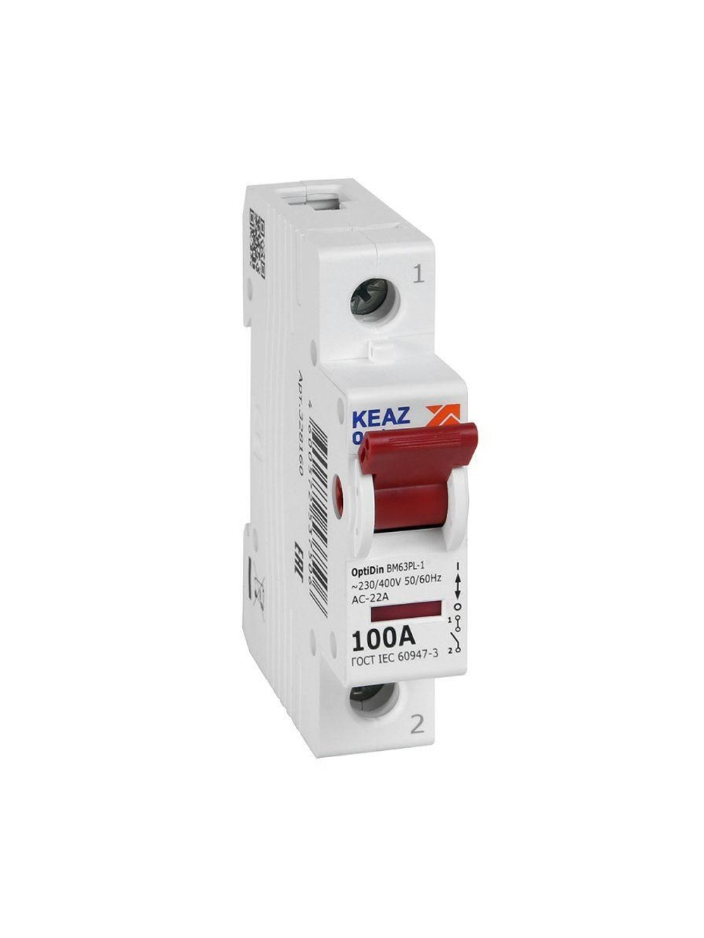 Выключатель нагрузки модульный OptiDin BM63PL-1100-УХЛ3 (ВМ63PL) КЭАЗ 328160