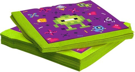 Салфетки Космические пиксели 33*33 см 20 шт.