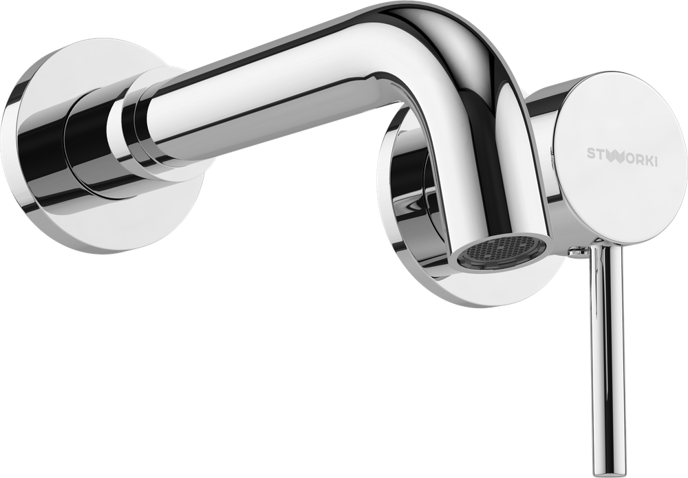 Смеситель для раковины STWORKI Эстерсунд S31040CR С ВНУТРЕННЕЙ ЧАСТЬЮ, хром