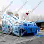 Надувная водная горка для бассейна «Мишка на севере», 8*4*5,5 м