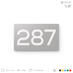 Номер на дверь 287, табличка на дверь для офиса, квартиры, кабинета, аудитории, склада, серая 120х70 мм, Айдентика Технолоджи