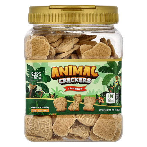 ChocZero, Animal крекеры, корица, 340 г (12 унций)