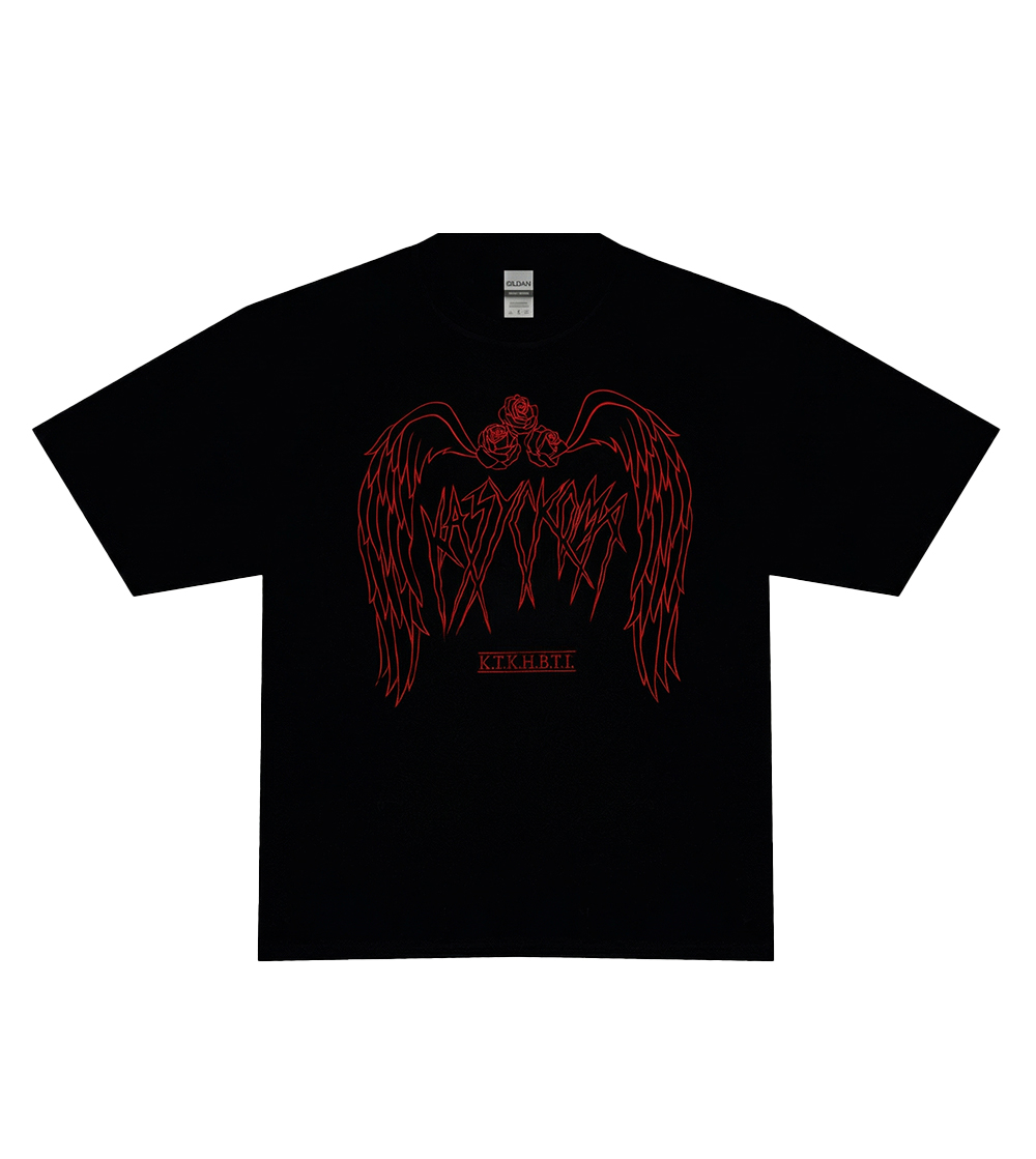 Футболка Казускома Крылья черная