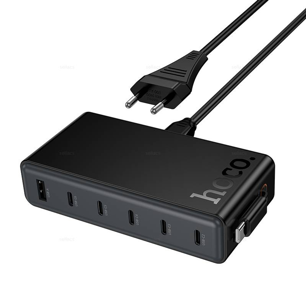 Зарядное устройство PD50W 7-портов (6C1A) Hoco C151A (black)