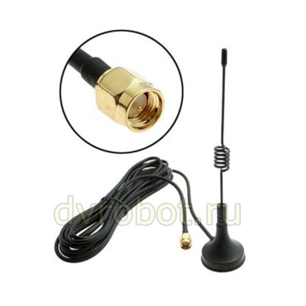 Антенна GSM/GKT 433-3B3/RG 174/SMA-P/3м