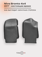 Передние автомобильные коврики ЭВА с бортами для Niva Bronto 4x4 (17-н.в.) для 3-х дверного авто, с увеличенными колесными арками