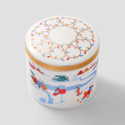 Емкость для хранения Farforite «Новогодний сюжет» в подарочном тубусе