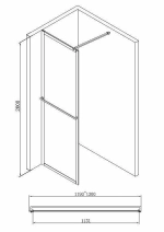 Душевая перегородка ABBER Immer Offen AG60120B 120