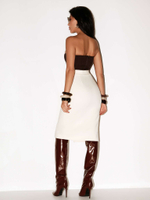 Юбка миди с разрезом спереди