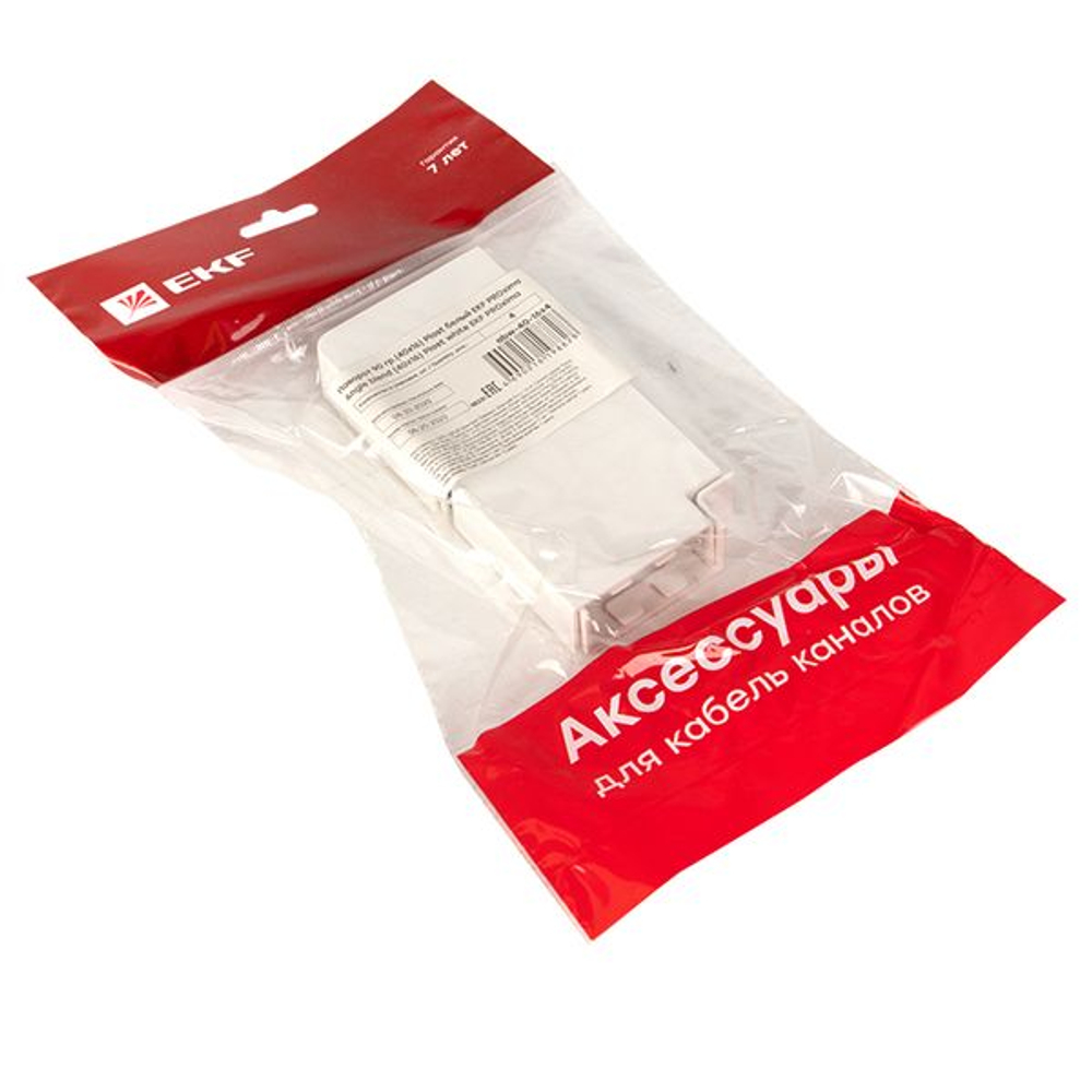 Поворот 90 гр. (40x16) (4 шт) белый EKF-Plast