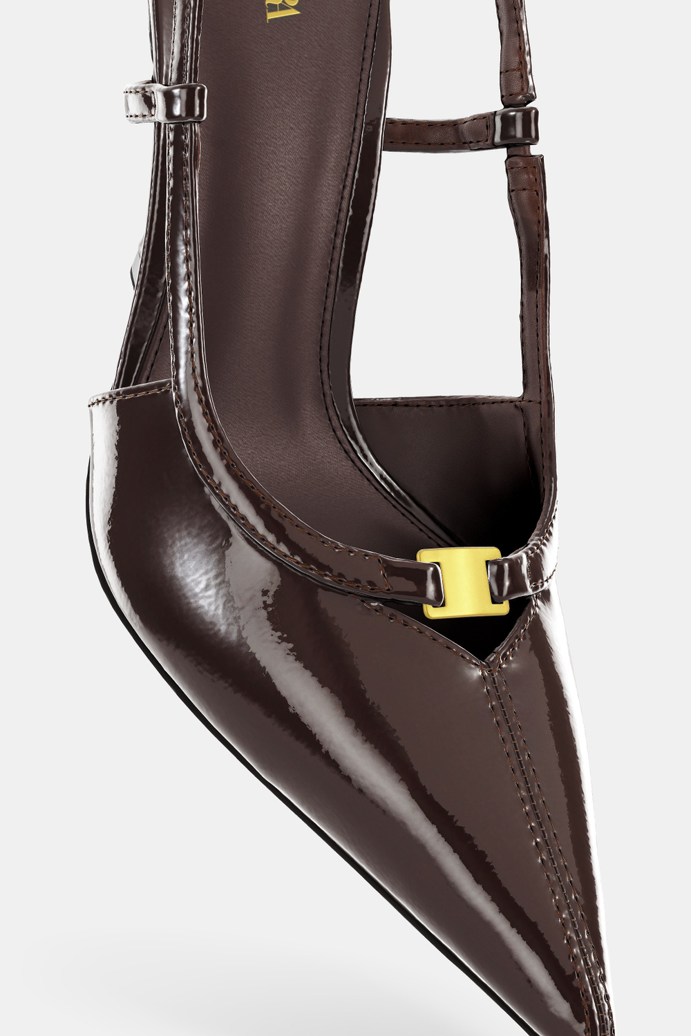 ZARA ТУФЛИ-МЮЛИ С ОСТРЫМ НОСОМ, КОРИЧНЕВЫЙ