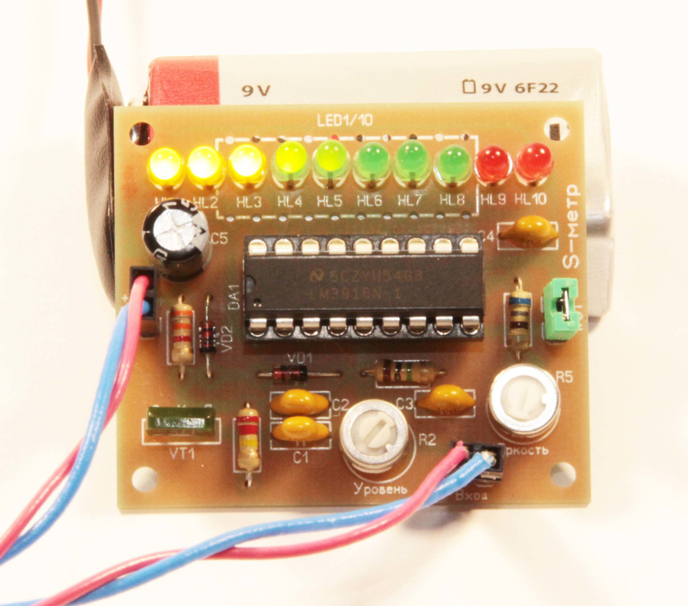 Простой S-метр со светодиодной индикацией