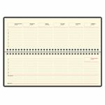 Планинг настольный недатированный (305x140 мм) BRAUBERG "Status", под кожу, 60 л., темно-синий, 113373