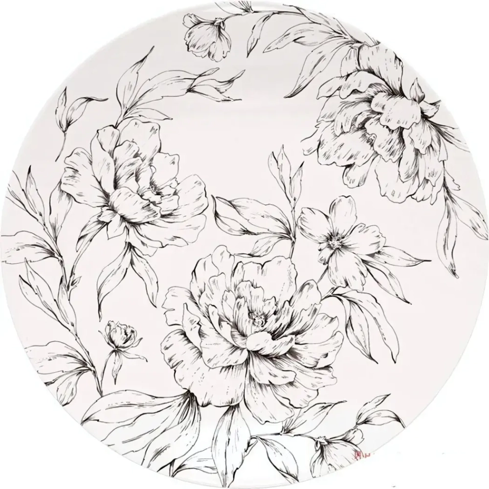 Тарелка десертная 20см «PEONIA» DM9712
