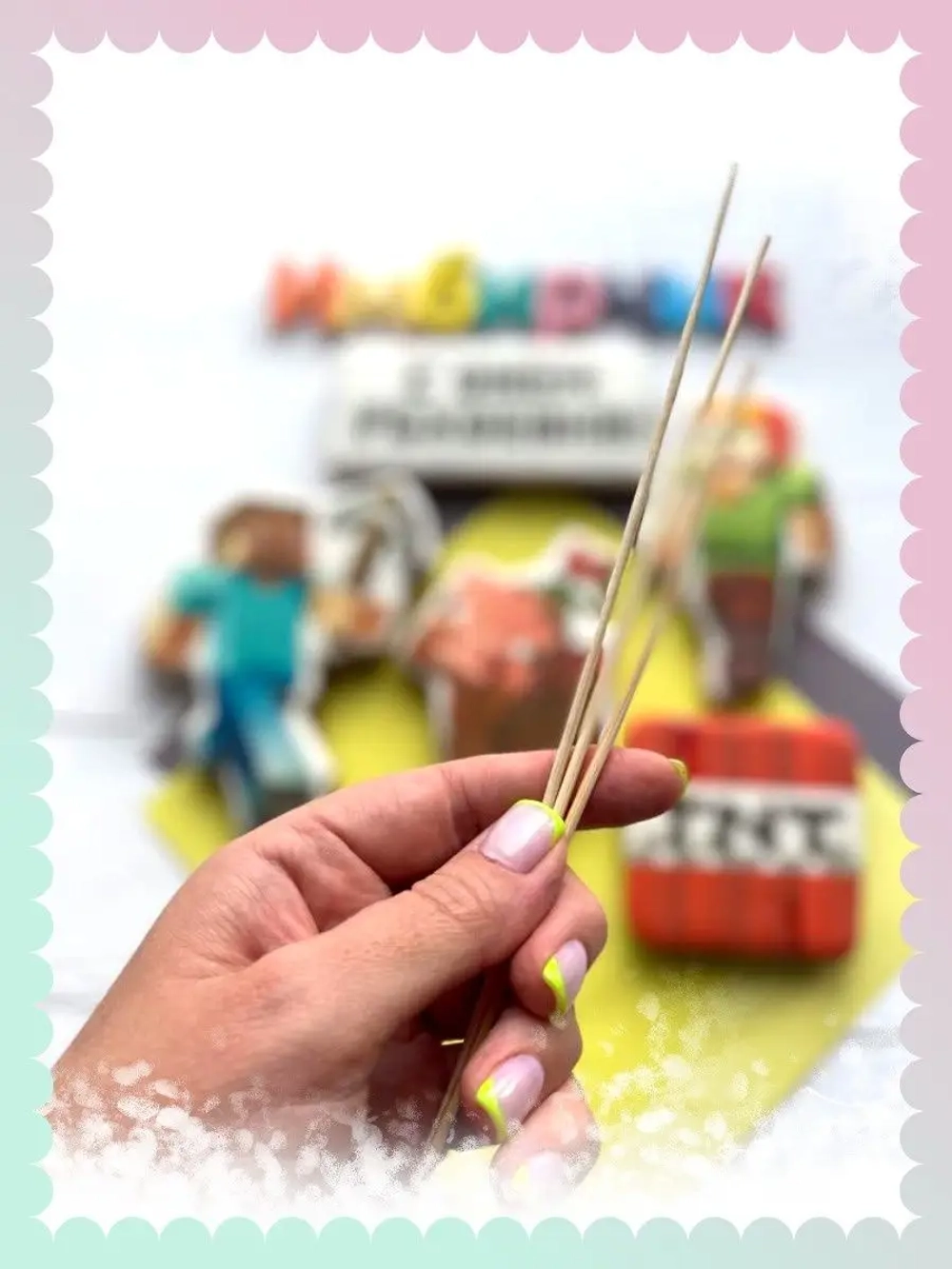 Имбирные пряники на торт Майнкрафт