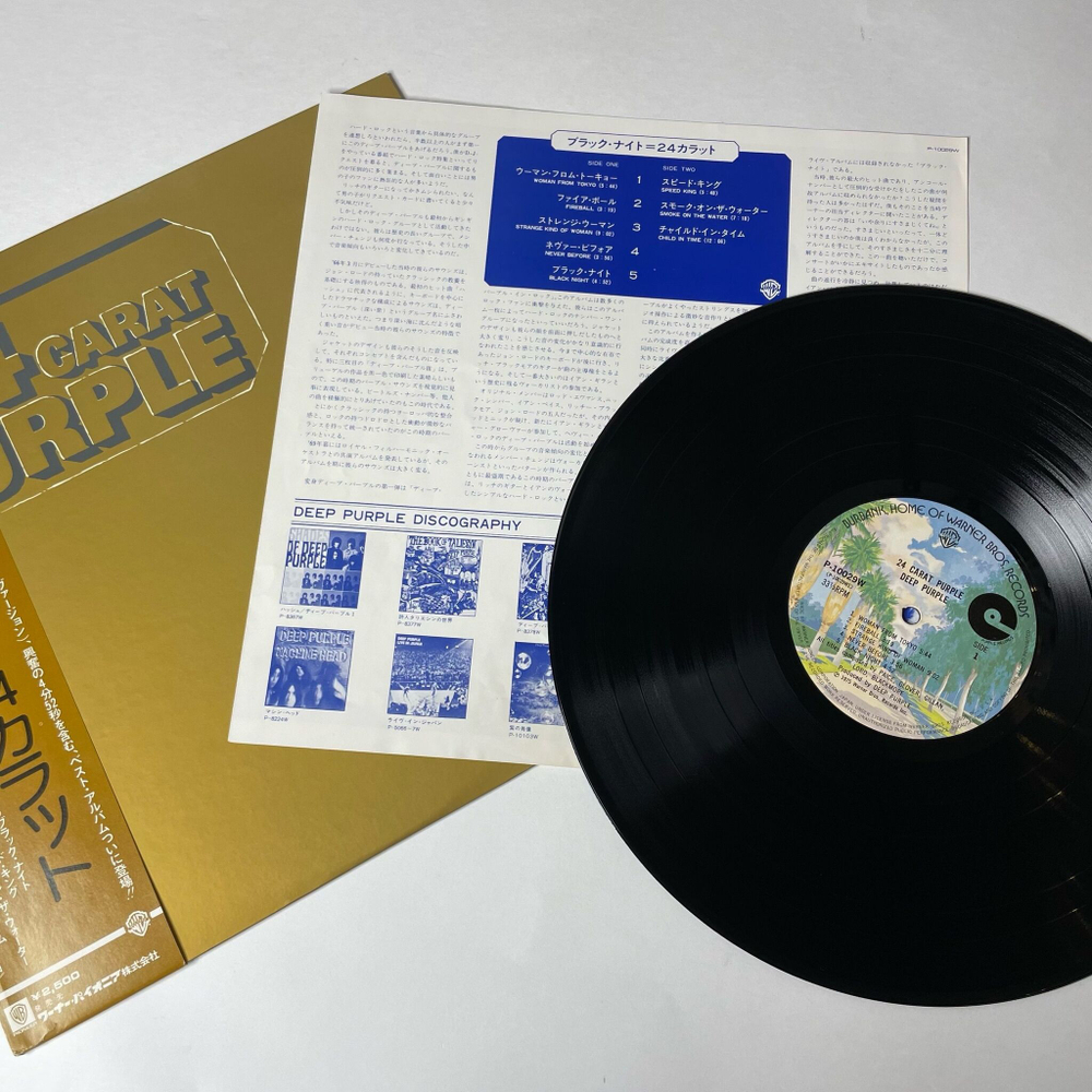 Винтажная виниловая пластинка LP Deep Purple 24 Carat Purple (Japan 1975) (Obi) Child In Time