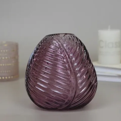 Ваза стеклянная «Луана» 11*12см розовая