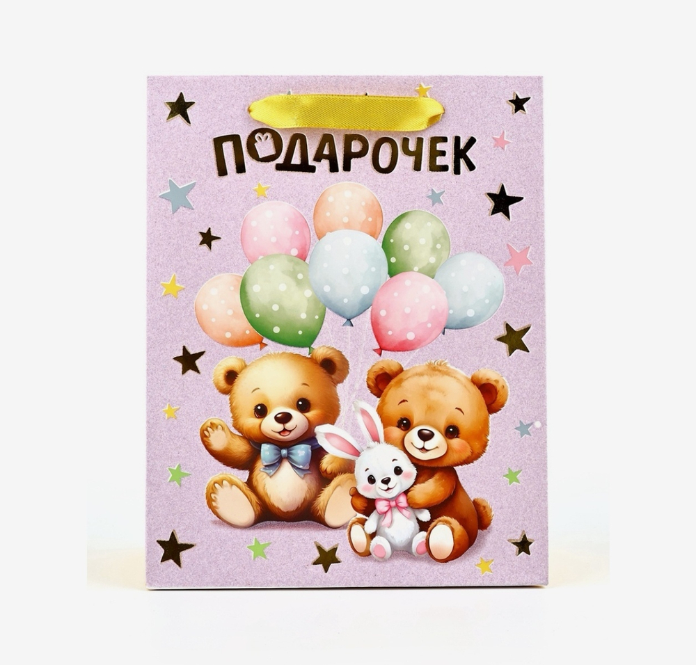 Пакет подарочный, упаковка, «Подарок», тиснение, MS 18 х 23 х 10 см