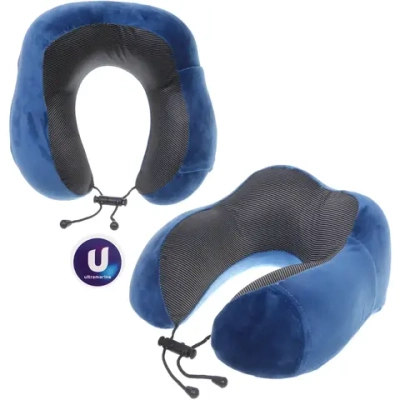 Подушка дорожная «TRIP - Fit», мемори-эффект, цвет морская волна