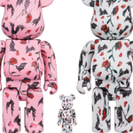 Дизайнерские игрушки BE@RBRICK x KIDILL x Eri Wakiyama BAT&ROSE, 4530956585093