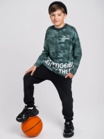 Лонгслив для мальчика, зеленый