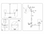 Люстра на штанге Ambrella Light HIGH LIGHT LH72373