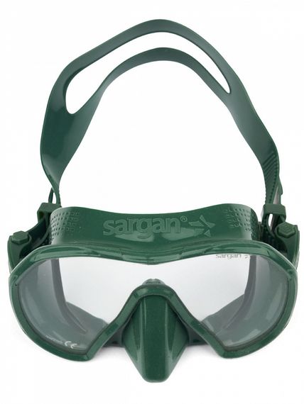 Набор маска+трубка в сумке Sargan Сталкер-Н зеленый/черный
