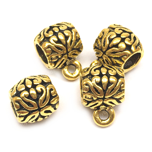 Бейлы "Лебеди" 12х9 мм, под золото