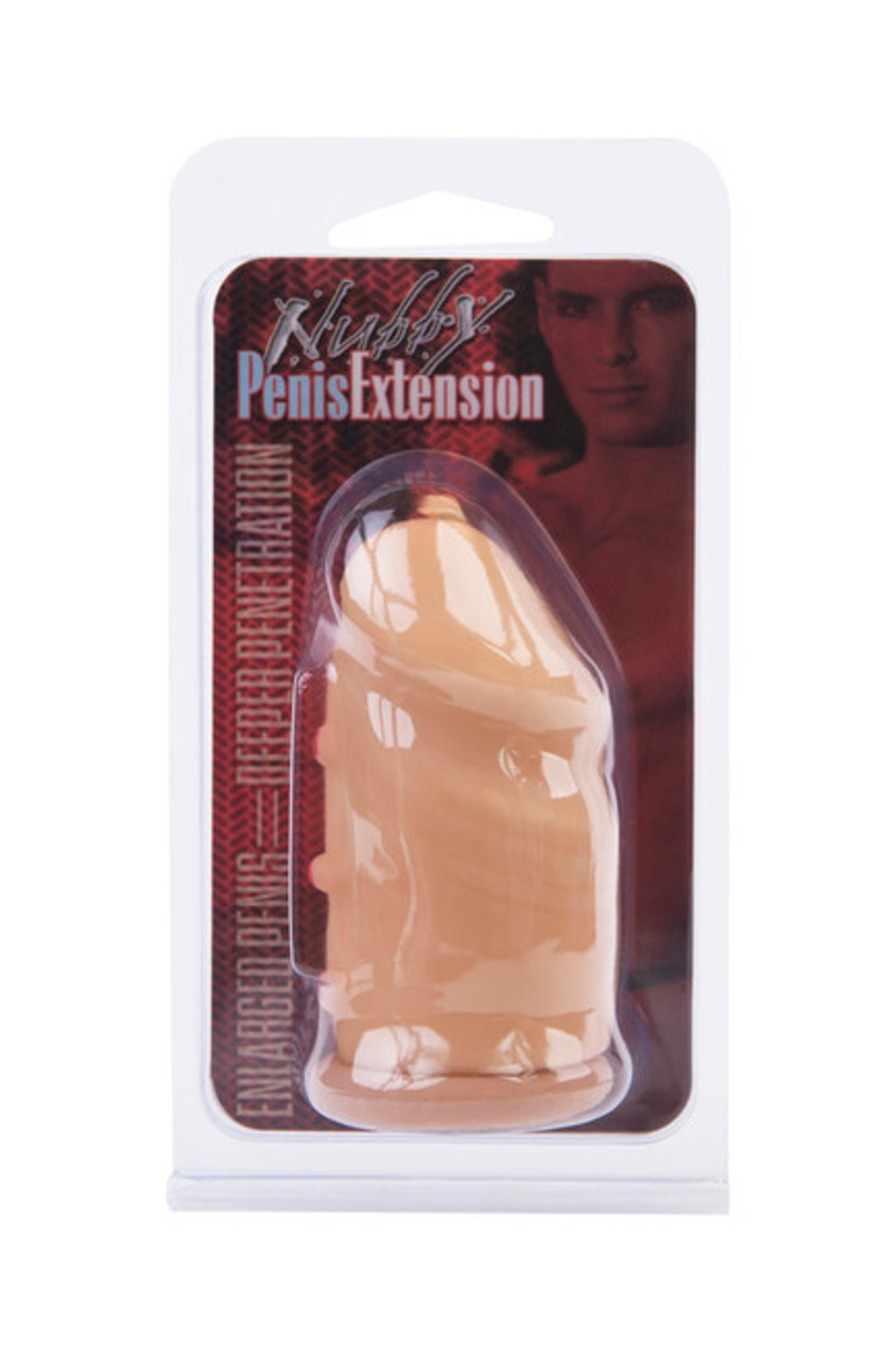 Насадка удлиняющая пенис на 8 см, с пупырышками (Цвет: телесный)