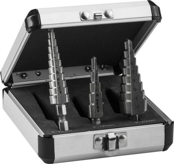 ЗУБР 3-20 мм, 3 шт, сталь Р6М5, набор ступенчатых сверл (29670-3-20-H3)