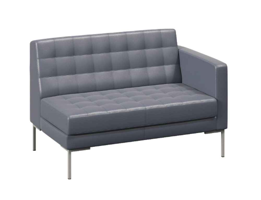 Секция с подлокотником двухместная ФОРЕСТ