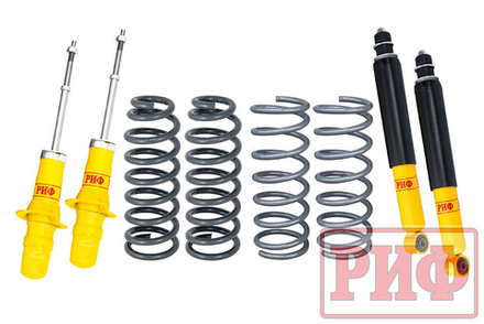 Комплект усиленной стандартной подвески на SsangYong Rexton 3 (2012-2017 мост) +75кг РИФ