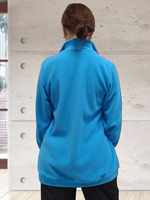 20882 Жакет женский флисовый ворот стойка бирюза (56)