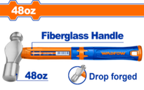 Молоток с круглым бойком 1300 гр (6/12) WADFOW WHM5348