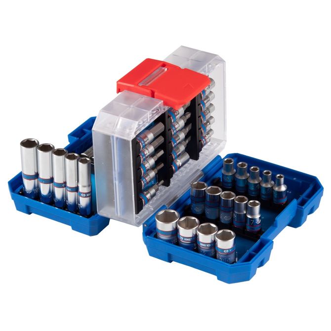 KING TONY (2549MR-EB) Набор торцевых головок и насадок 1/4", 4-14 мм, 49 предметов