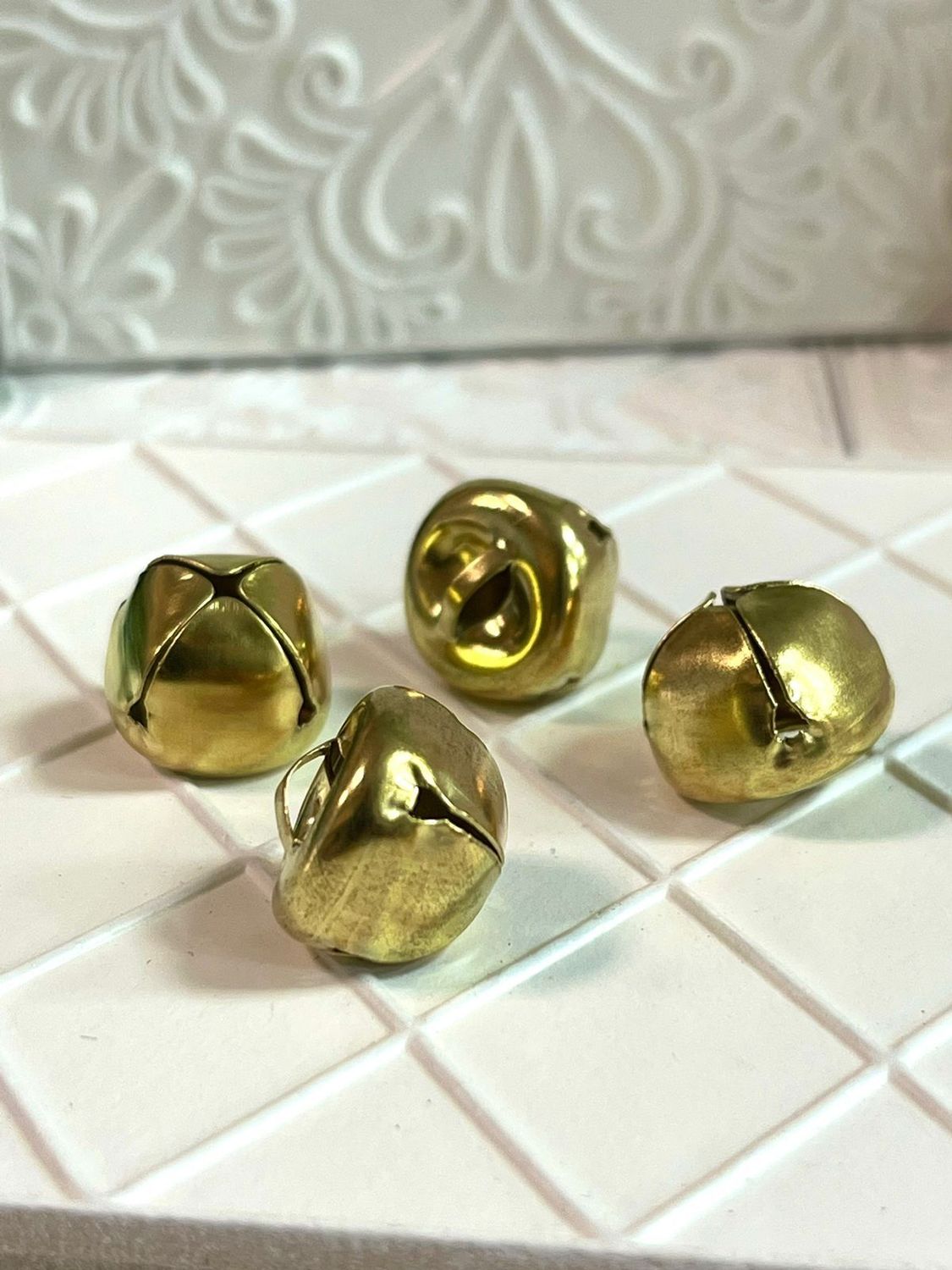 рождественский колокольчик, цвет золото, 15мм (4шт)