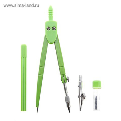 Набор чертежный 4 предмета, в пластиковом пенале