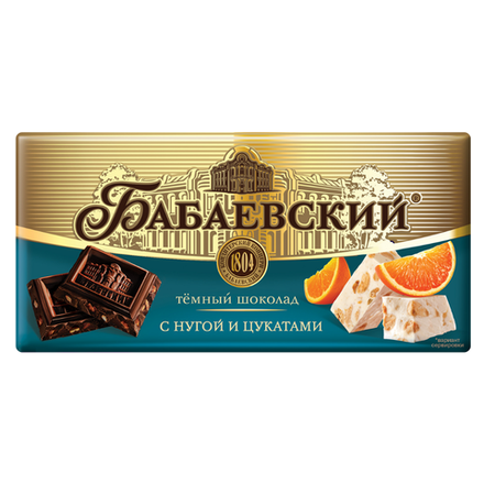 Шоколад Бабаевскйи с нугой и цукатами 90 гр
